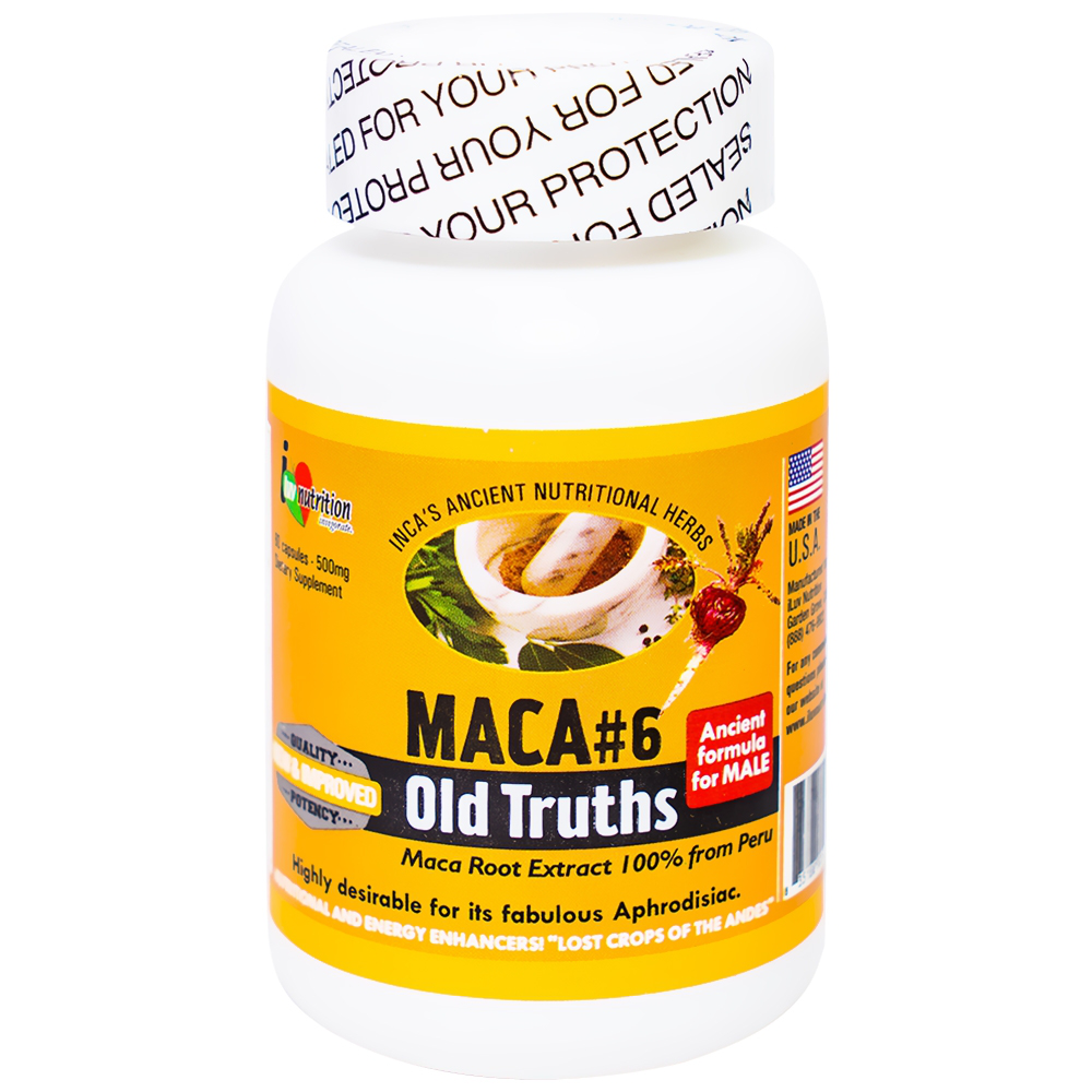 Viên uống Maca #6 Old Truths giúp tăng cường chức năng thận, tăng năng lượng (60 viên)