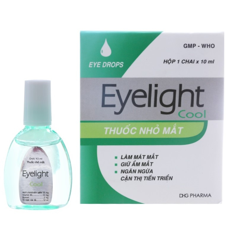 Thuốc nhỏ mắt Eyelight Cool DHG làm mát, giữ ẩm mắt, ngắn ngừa cận thị tiến triển (10ml)