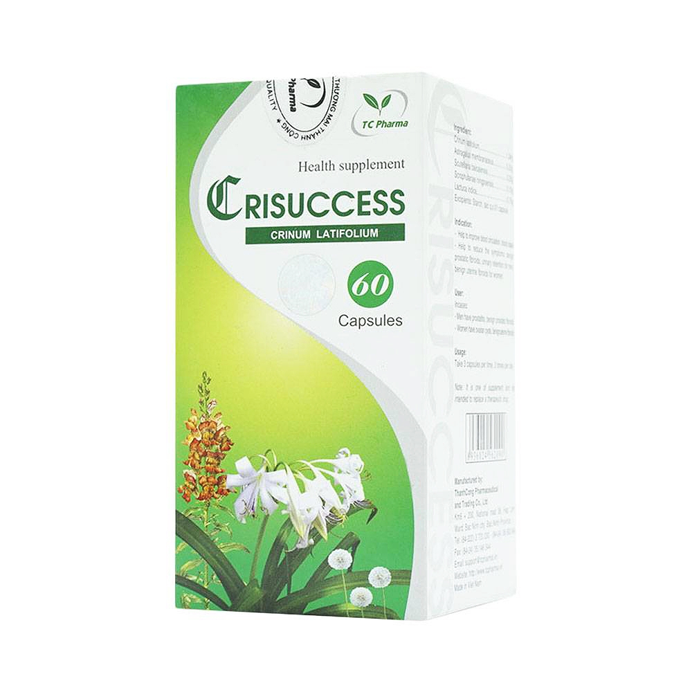 Viên uống Crisuccess TC Pharma hoạt huyết, hóa ứ, giảm u xơ lành tính tuyến tiền liệt (60 viên)