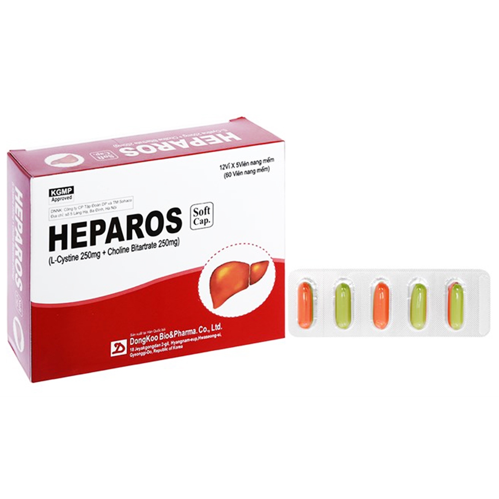 Thuốc Heparos Dongkoo điều trị sỏi mật, bảo vệ gan (12 vỉ x 5 viên)