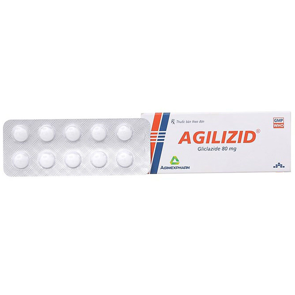 Thuốc Agilizid 80mg Agimexpharm điều trị đái tháo đường (3 vỉ x 10 viên)