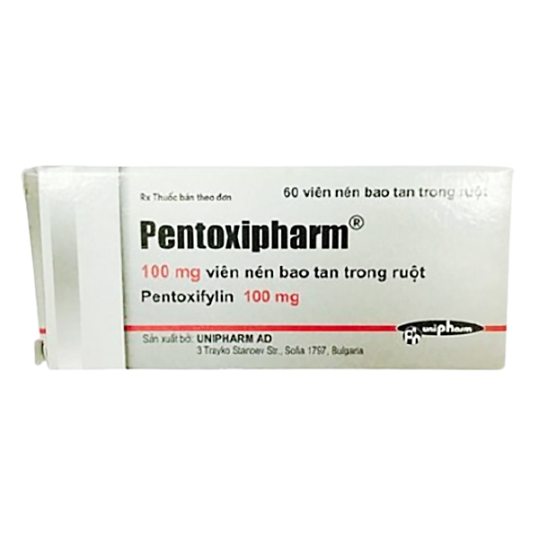 Viên nén Pentoxipharm 100mg Unipharm điều trị viêm tắc động mạch mãn tính (6 vỉ x 10 viên)