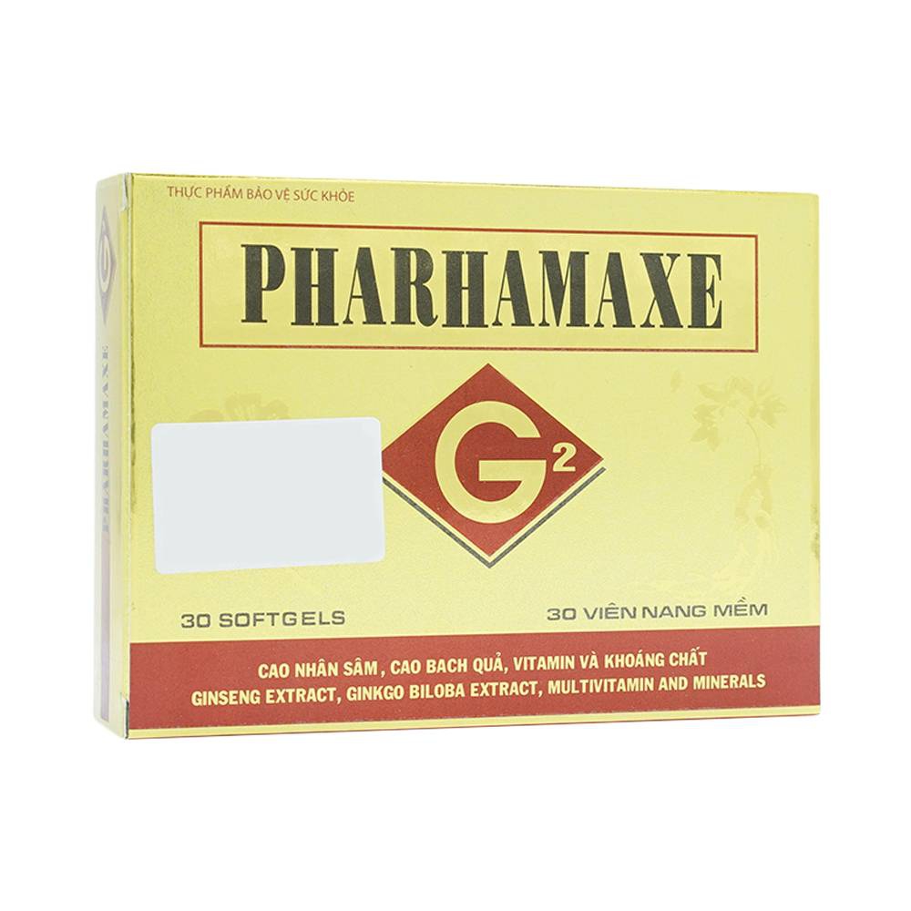 Viên uống Pharhamaxe G2 bổ sung Vitamin, khoáng chất, giúp bổ não tăng cường tuần hoàn não (30 viên)