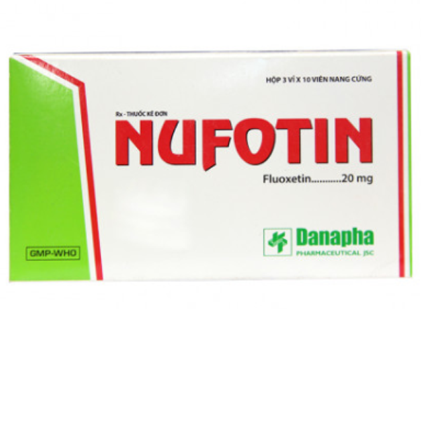 Viên nang cứng Nufotin 20mg Danapha điều trị bệnh trầm cảm (3 vỉ x 10 viên)