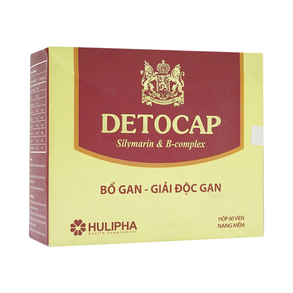 Viên uống Detocap Hulipha bổ gan, giải độc gan (60 viên)