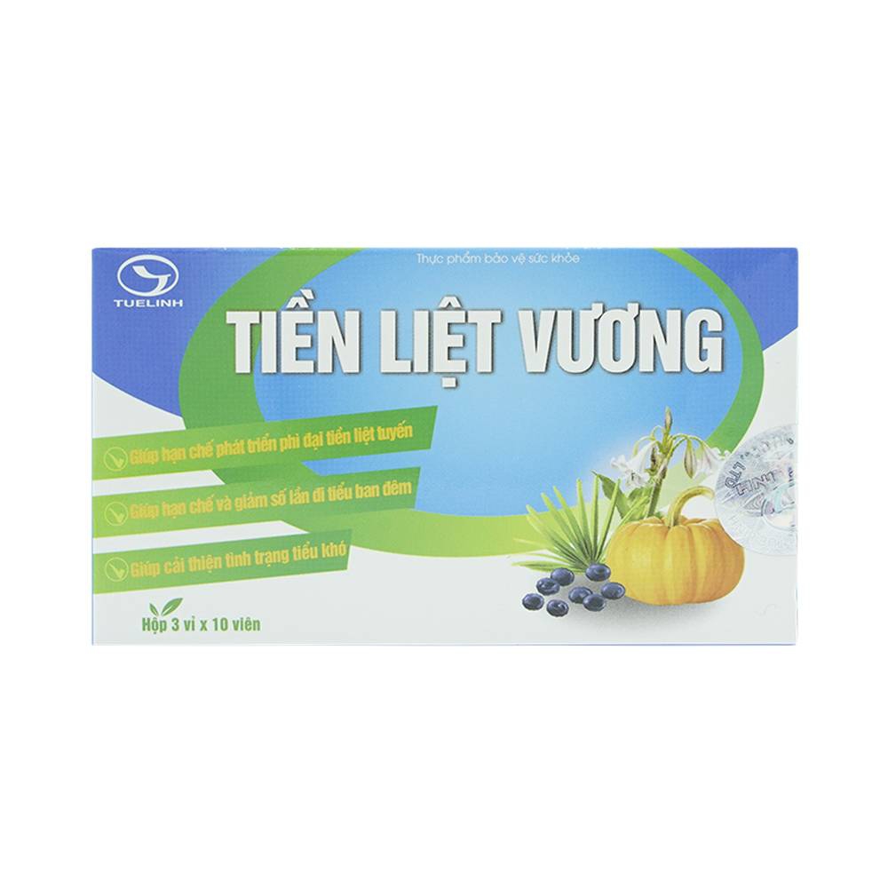 Viên uống Tiền Liệt Vương Tuệ Linh giúp hạn chế phát triển phì đại tiền liệt tuyến (3 vỉ x 10 viên)