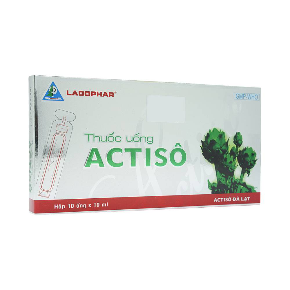 Thuốc uống Actiso Ladophar mát gan, thông mật, lợi tiểu (10 ống x 10 ml)