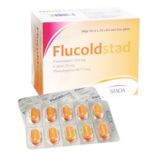 Thuốc Flucoldstad Stada giảm đau xoang, cảm lạnh, cúm (10 vỉ x 10 viên)