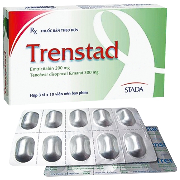 Thuốc Trenstad Stada điều trị nhiễm HIV tuýp 1 (3 vỉ x 10 viên)