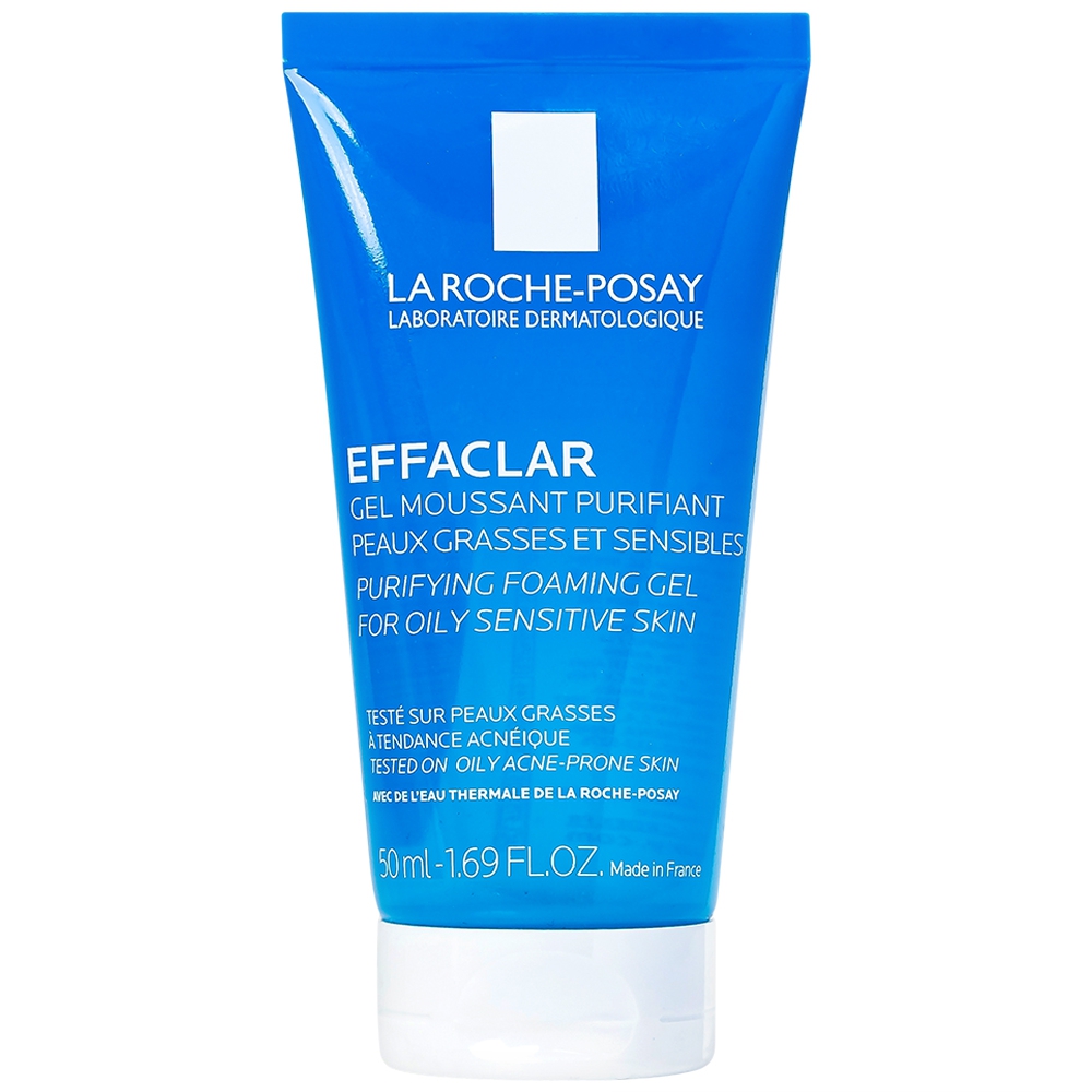 Gel rửa mặt tạo bọt La Roche-Posay Effaclar Purifying Foaming Gel For Oily Sensitive Skin cho da dầu nhạy cảm (50ml)