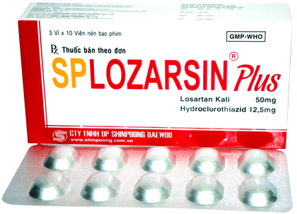 Thuốc Splozarsin Plus Shinpoong Deawoo điều trị tăng huyết áp (3 vỉ x 10 viên)