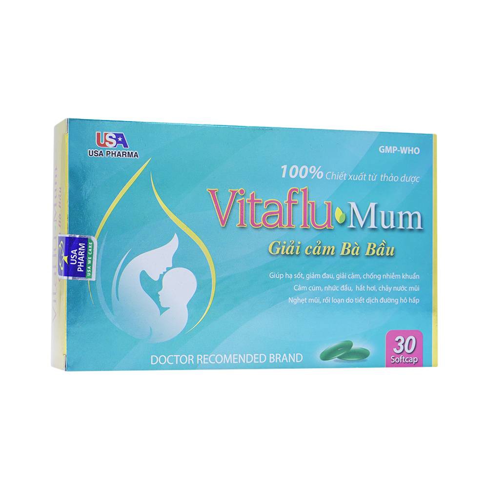 Viên uống Vitaflu Mum USA Pharma giải cảm bà bầu (3 vỉ x 10 viên)