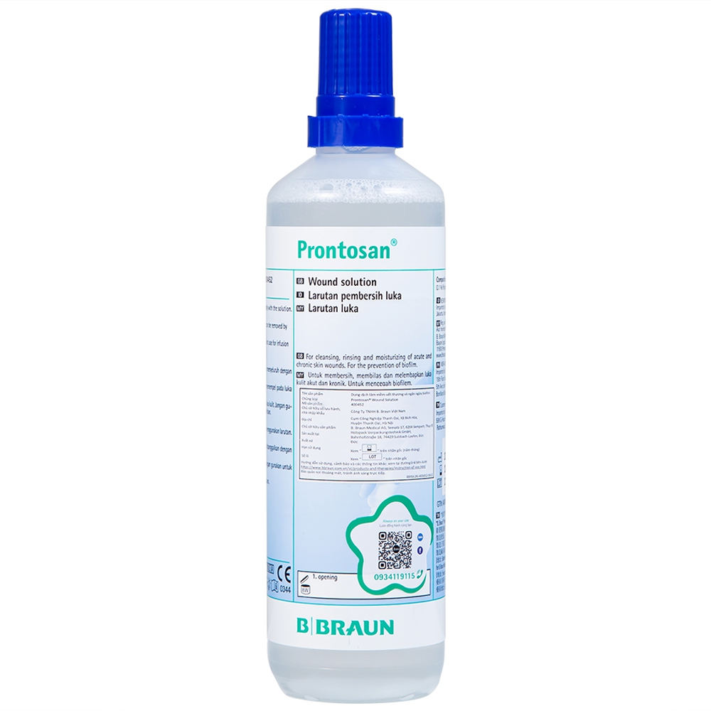 Dung dịch Prontosan Wound Solution B.Braun sát khuẩn, làm mềm vết loét (350ml)