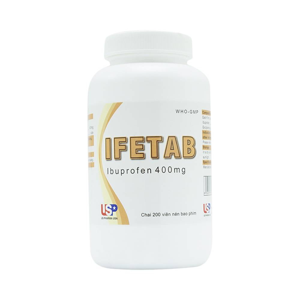 Thuốc Ifetab 400mg US Pharma kháng viêm, giảm đau thống kinh, nhức đầu, đau răng (200 viên)