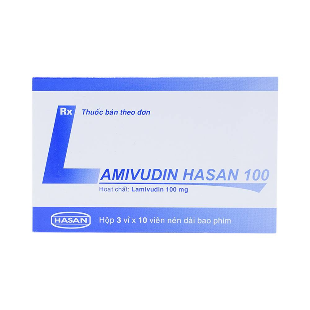 Thuốc Lamivudin Hasan 100 điều trị viêm gan B mạn tính (3 vỉ x 10 viên)