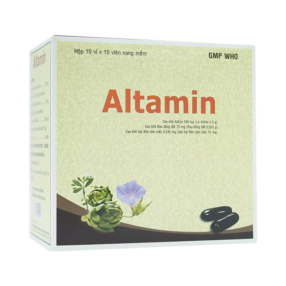 Thuốc Altamin Bidiphar hỗ trợ điều trị suy giảm chức năng gan (10 vỉ x 10 viên)