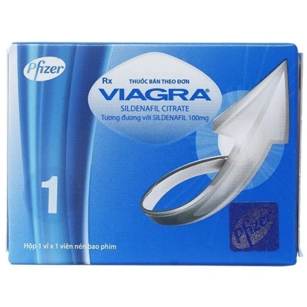 Thuốc Viagra 50mg Pfizer điều trị rối loạn cương dương (1 vỉ x 1 viên)