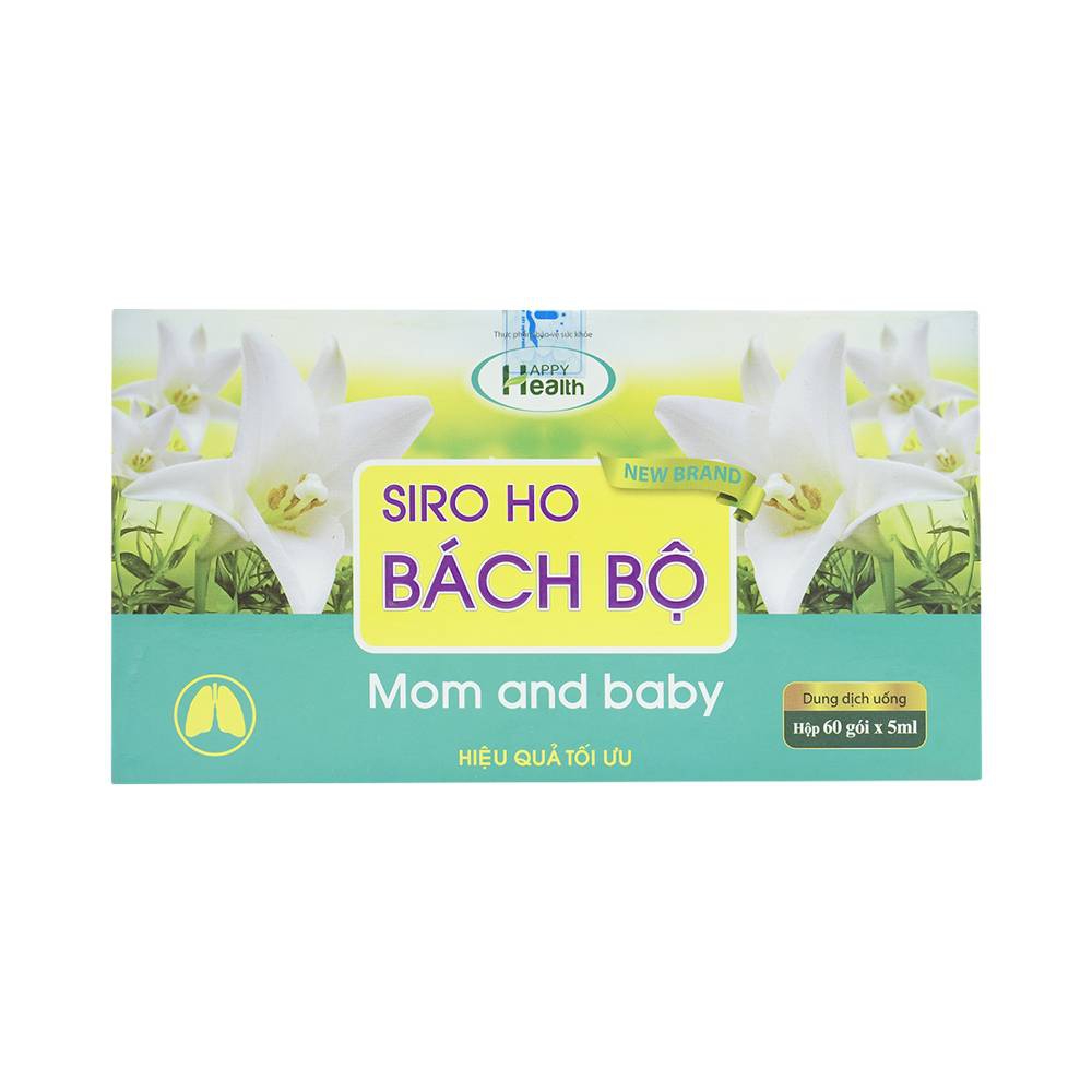 Siro ho Bách Hộ Mom and baby Happy Health giúp bổ phổi ích phế, giảm ho (60 gói x 5ml)