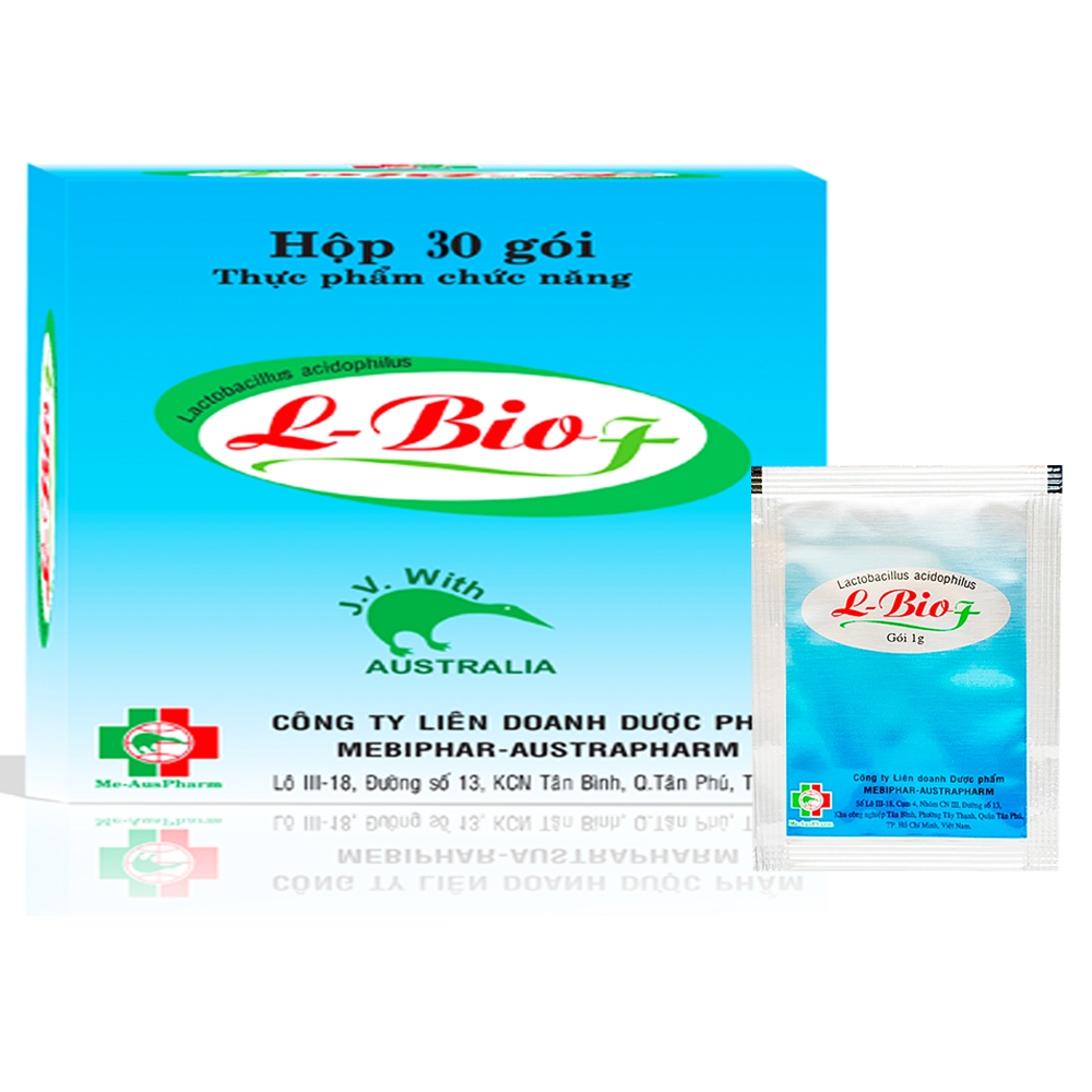 Men vi sinh L-Bio-F Mebiphar bổ sung vi khuẩn đường ruột (100 gói x 1g)