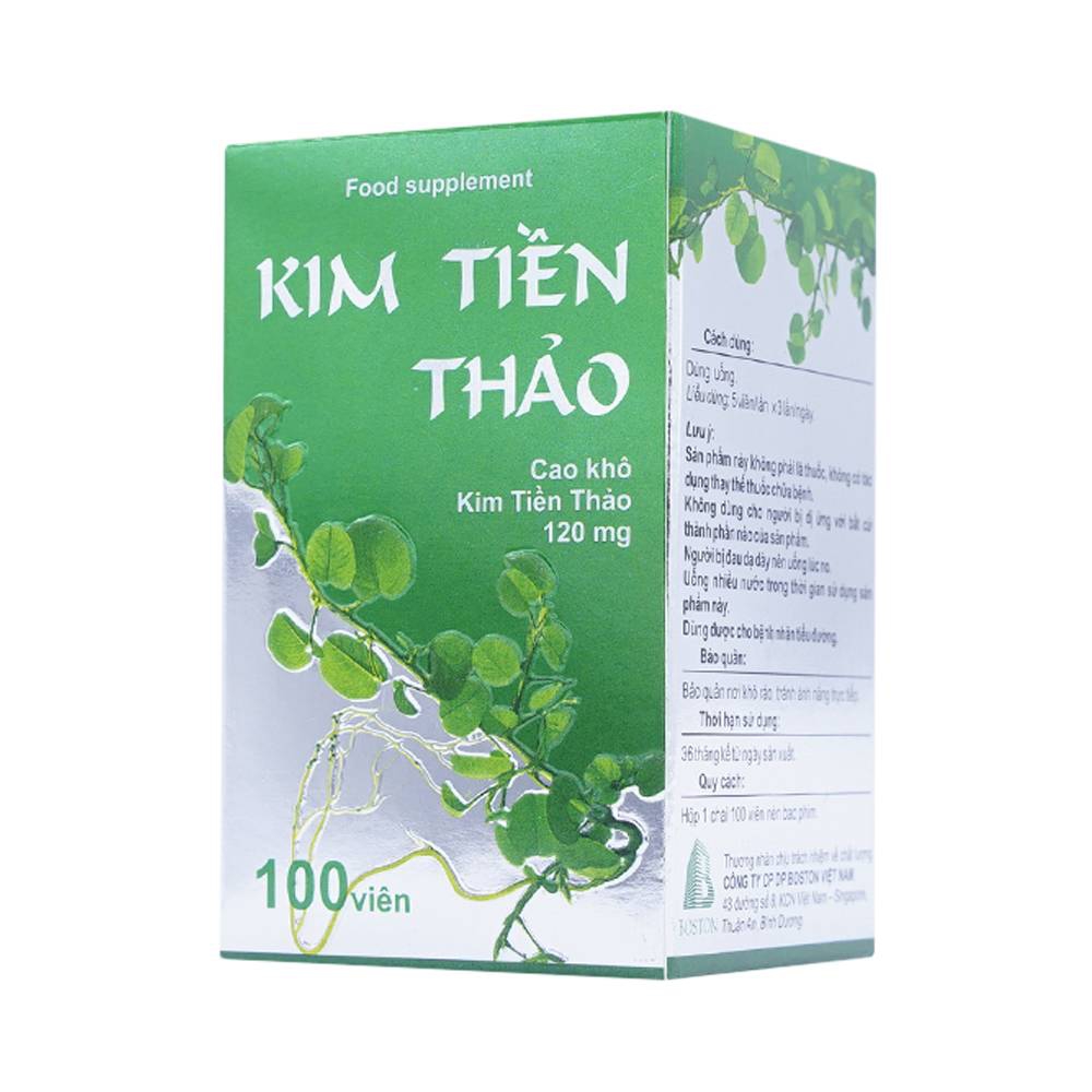 Cao khô Kim Tiền Thảo Boston hỗ trợ làm giảm các triệu chứng của sỏi đường tiết niệu, sỏi thận (100 viên)