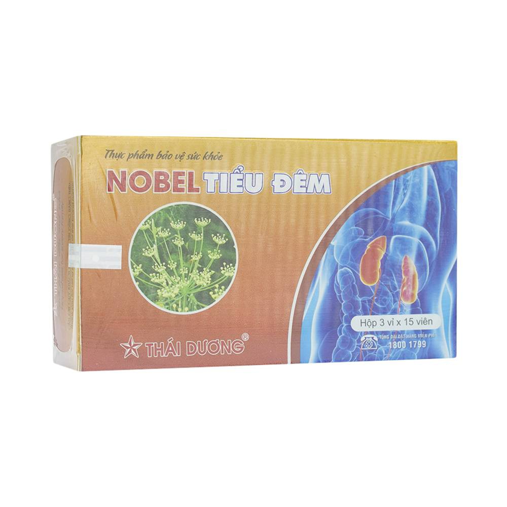 Viên uống Nobel Tiểu Đêm Sao Thái Dương hỗ trợ điều trị rối loạn tiểu tiện (3 vỉ x 15 viên)