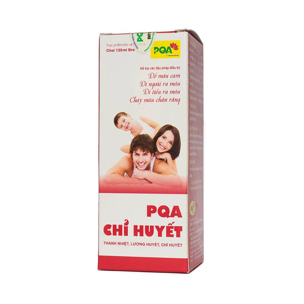 Siro Chỉ Huyết PQA hỗ trợ điều trị đổ máu cam, đi ngoài ra máu, đi tiểu ra máu (125ml)