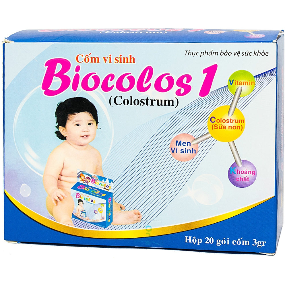 Cốm vi sinh Biocolos 1 bổ sung lợi khuẩn cho đường tiêu hóa, hỗ trợ tăng cường sức khỏe (20 gói)