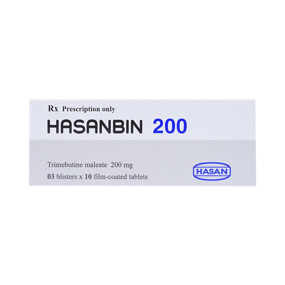 Thuốc Hasanbin 200 Hasan điều trị rối loạn chức năng đường tiêu hóa và ống mật (3 vỉ x 10 viên)