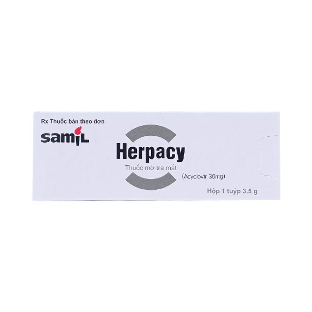 Thuốc mỡ Herpacy 3.5g Samil điều trị viêm giác mạc do virus herpes simplex