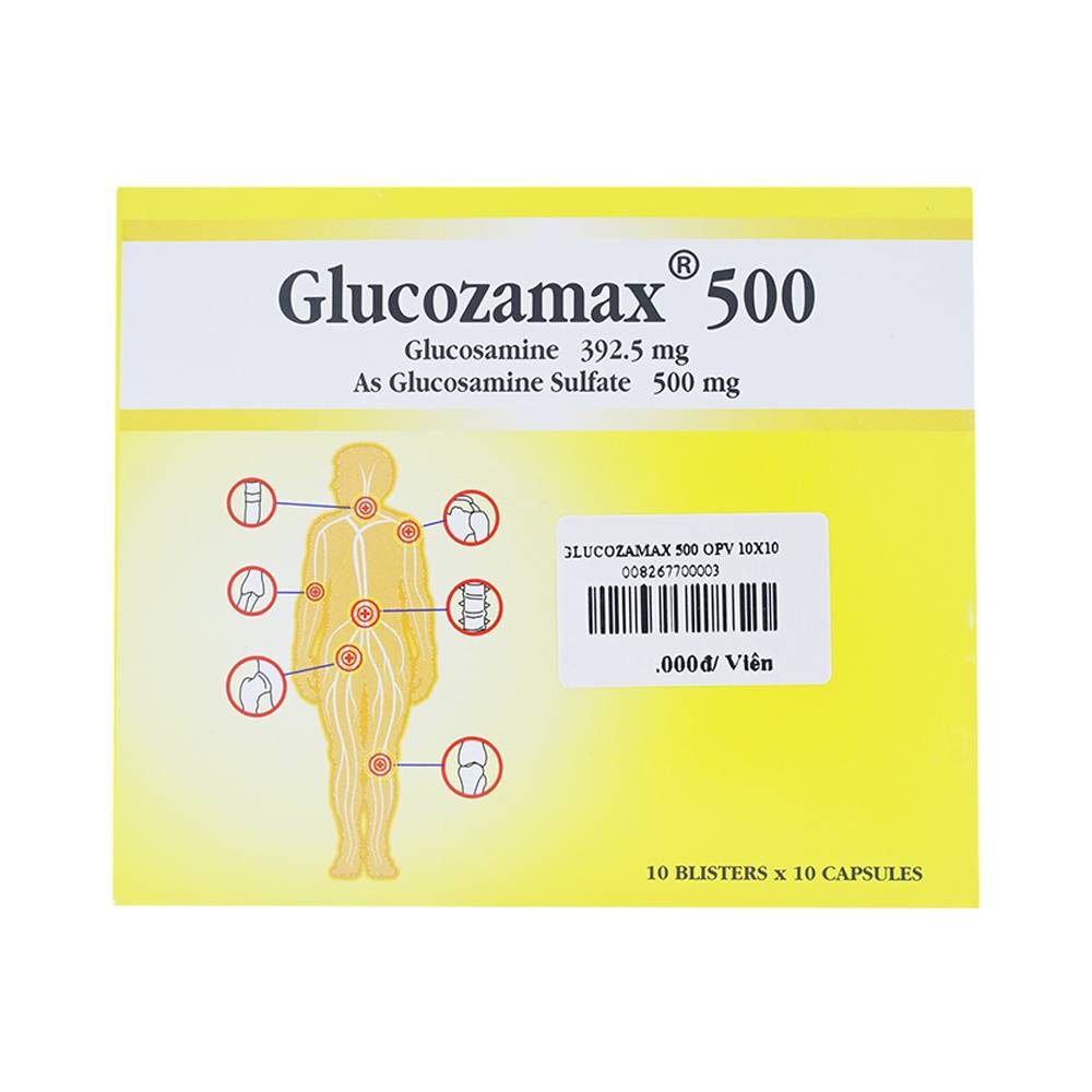 Thuốc Glucozamax 500mg OPV hỗ trợ giảm triệu chứng của viêm khớp gối (10 vỉ x 10 viên)