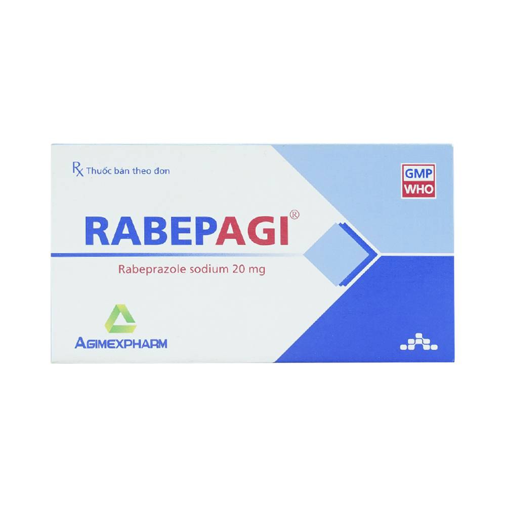 Thuốc Rabepagi Agimexpharm điều trị loét dạ dày, tá tràng (3 vỉ x 10 viên)