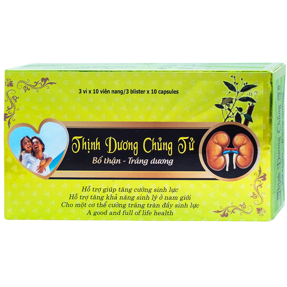 Viên uống Thịnh Dương Chủng Tử Hồng Phước bổ thận, tráng dương (3 vỉ x 10 viên)