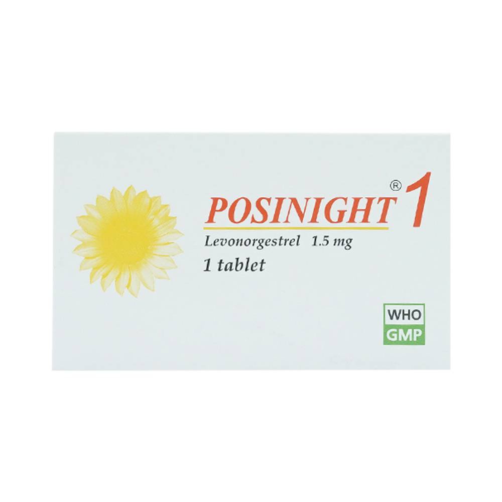 Thuốc Posinight 1 Agimexpharm dùng tránh thai khẩn cấp (1 viên) 