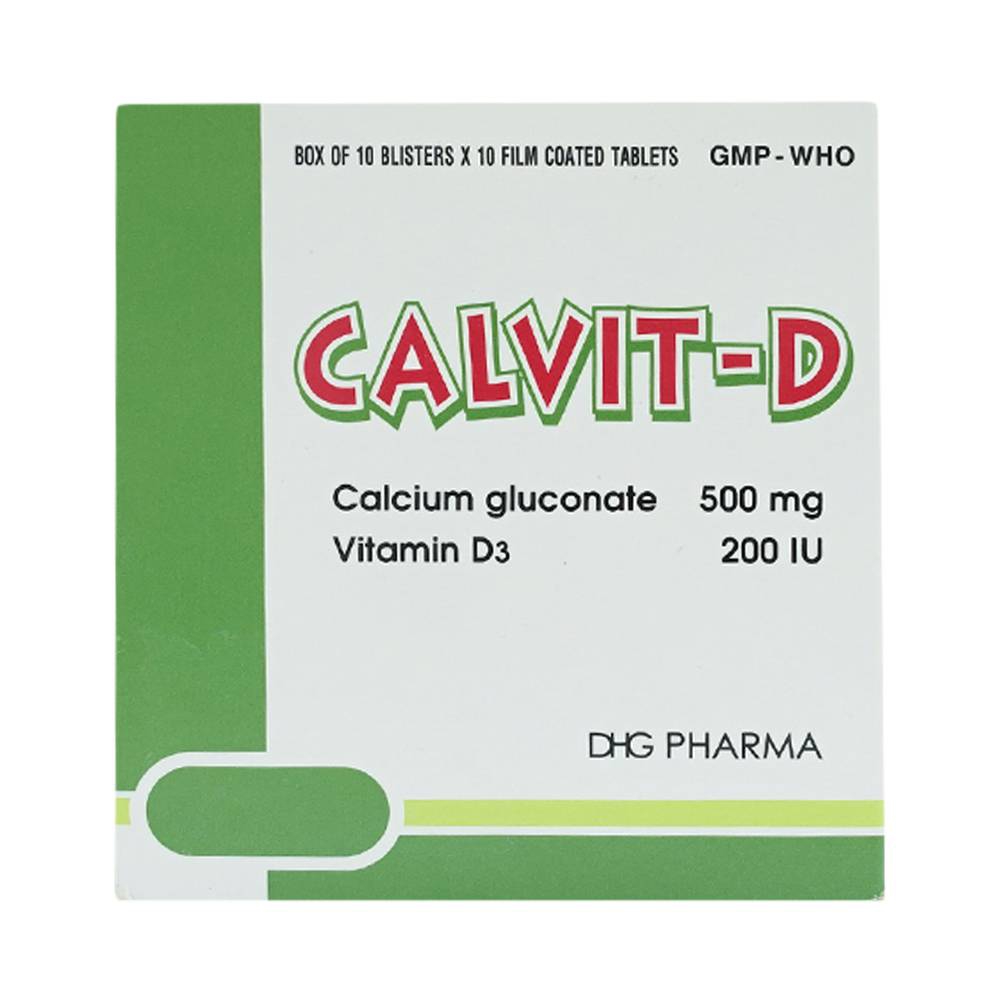 Thuốc Calvit-D DHG điều trị và phòng ngừa thiếu canxi (10 vỉ x 10 viên)