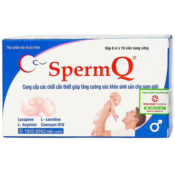 Viên uống SpermQ Tây Âu tăng cường sức khỏe sinh sản cho nam giới (6 vỉ x 10 viên)