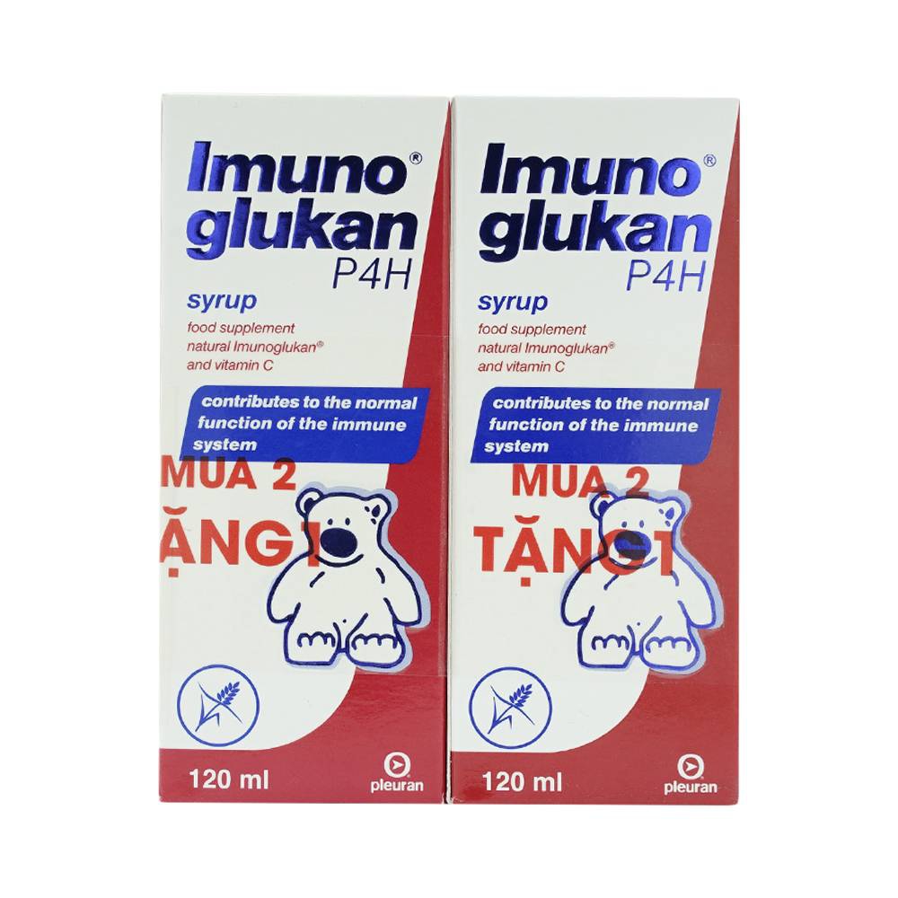 Siro Imunoglukan P4H kích thích hệ miễn dịch, tăng cường thể lực cho trẻ (Kít 2 chai)