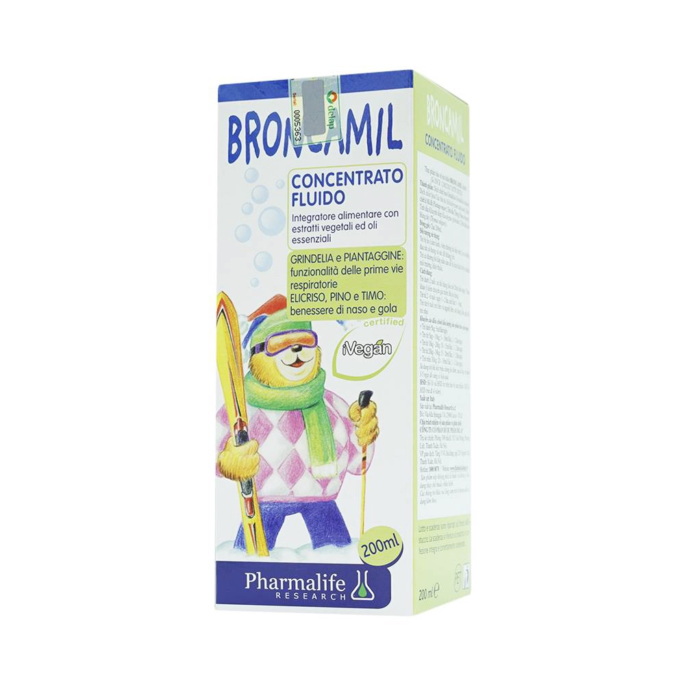 Siro Broncamil Pharmalife hỗ trợ giảm ho do viêm họng, viêm phế quản (200ml)