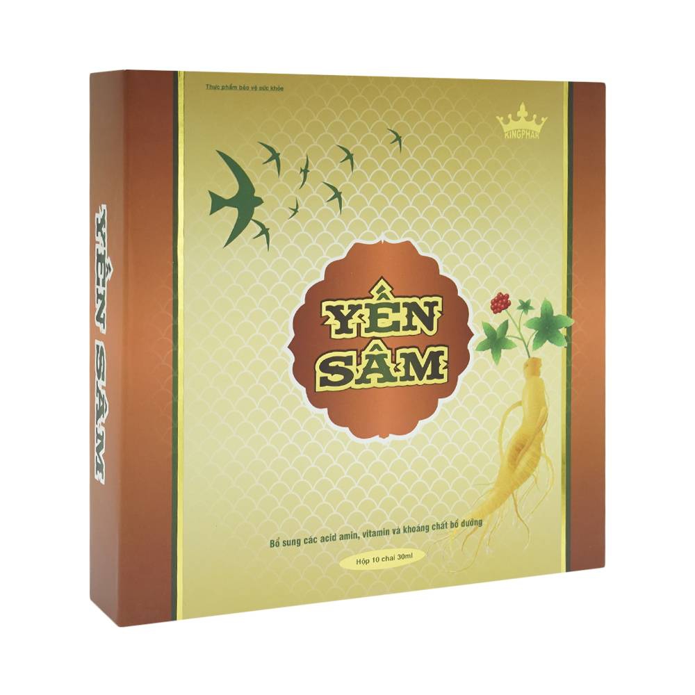 Yến Sâm Kingphar bổ sung các acid amin, vitamin và khoáng chất bổ dưỡng (10 chai)