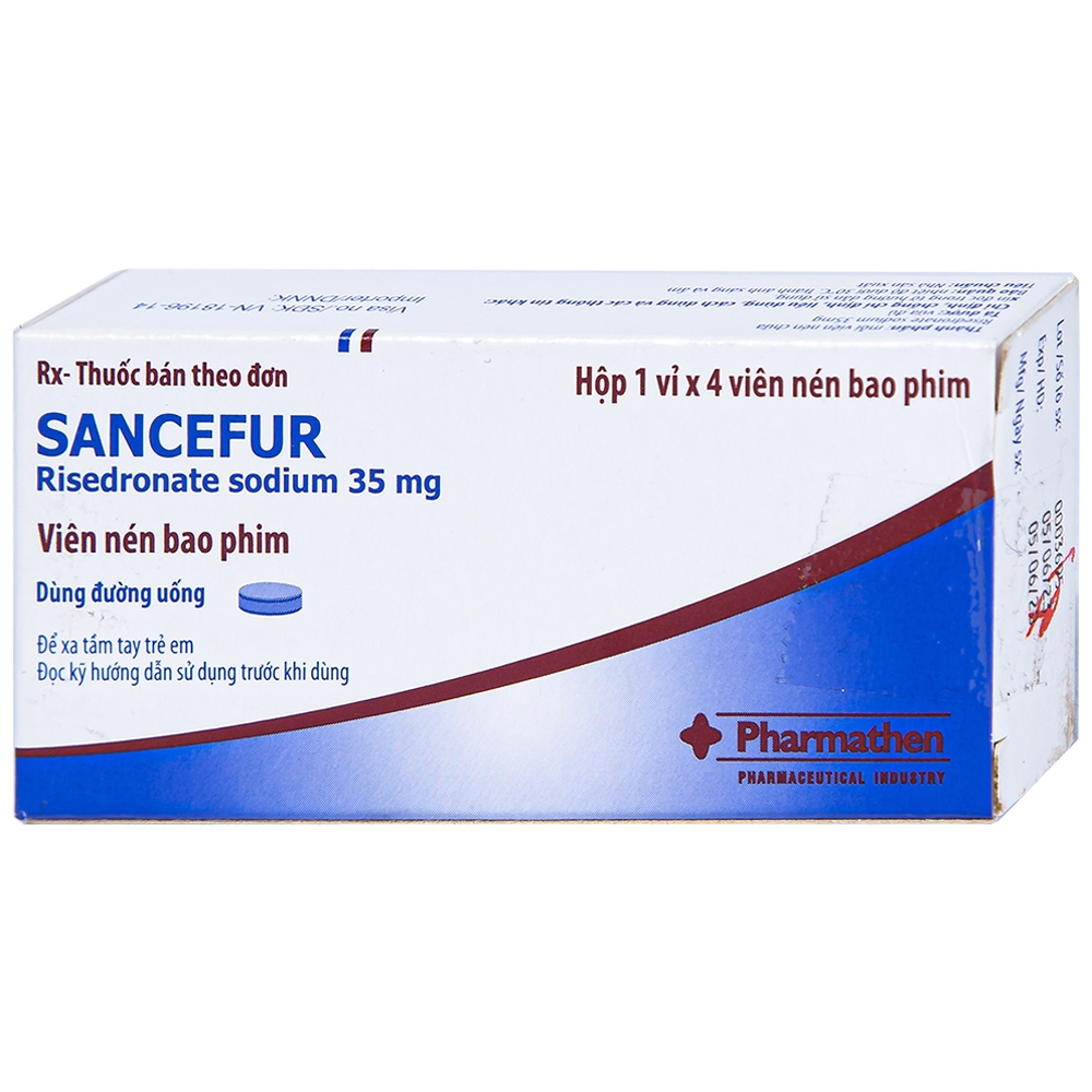 Thuốc Sancefur 35mg Pharmathen điều trị và phòng ngừa loãng xương (1 vỉ x 4 viên)