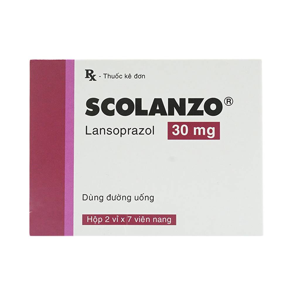 Thuốc Scolanzo 30mg Laboratorios Liconsa điều trị loét tá tràng, dạ dày (2 vỉ x 7 viên)