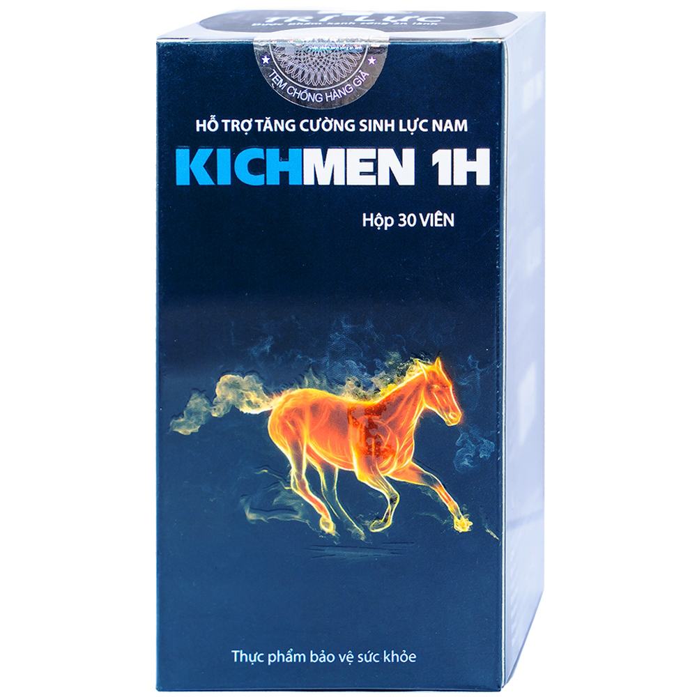 Viên uống Kichmen 1H hỗ trợ tăng cường sinh lực nam (30 viên)