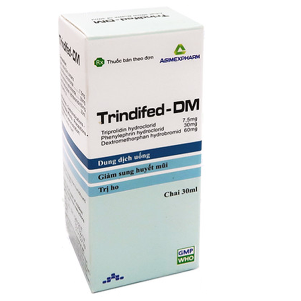 Siro Trindifed-DM Agimexpharm giảm sung huyết mũi, chống ho (30ml)