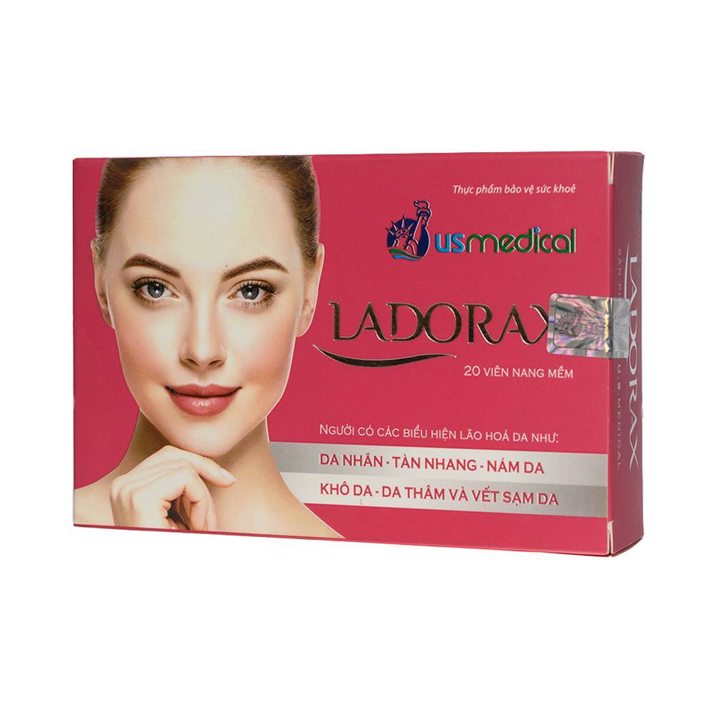 Viên uống Ladorax Usmedical bổ sung chất chống oxy hóa, giúp da sáng mịn (2 vỉ x 10 viên)