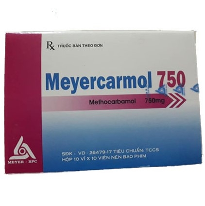 Viên nén Meyercarmol 750 Meyer - BPC điều trị đau lưng cấp tính (10 vỉ x 10 viên)