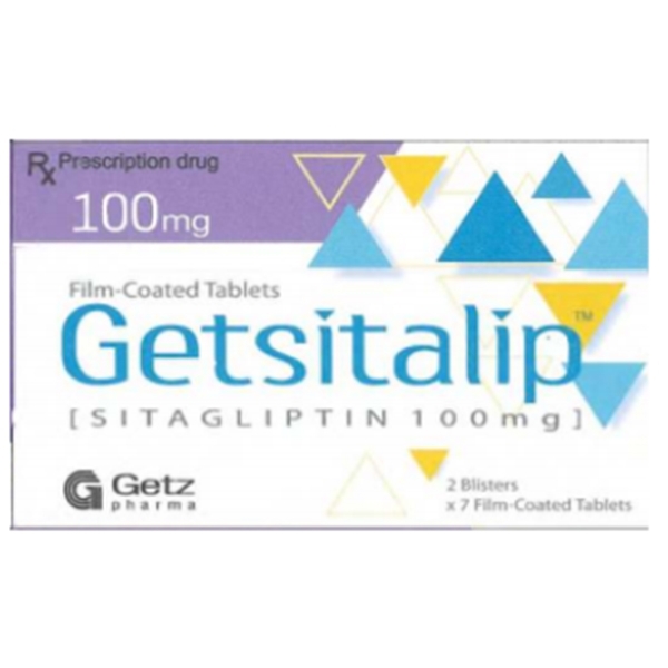 Thuốc Getsitalip Getz Pharma hỗ trợ điều trị đái tháo đường tuýp 2 (2 vỉ x 7 viên)