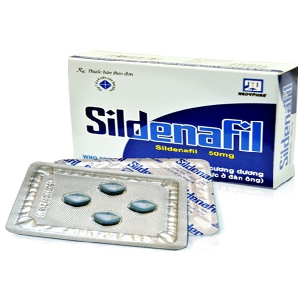 Thuốc Sildenafil Nadyphar điều trị rối loạn cương dương (4 viên)