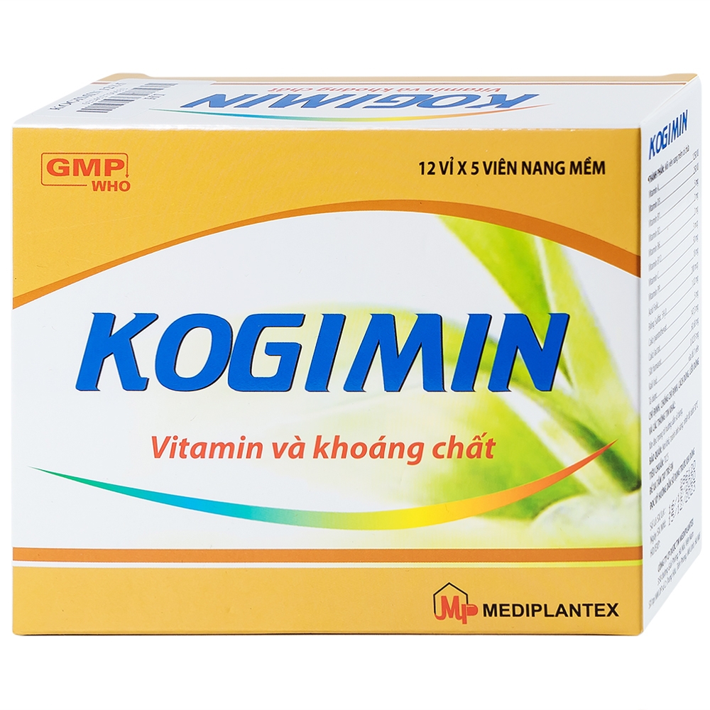 Viên nang mềm Kogimin Mediplantex bổ sung vitamin và khoáng chất (12 vỉ x 5 viên)