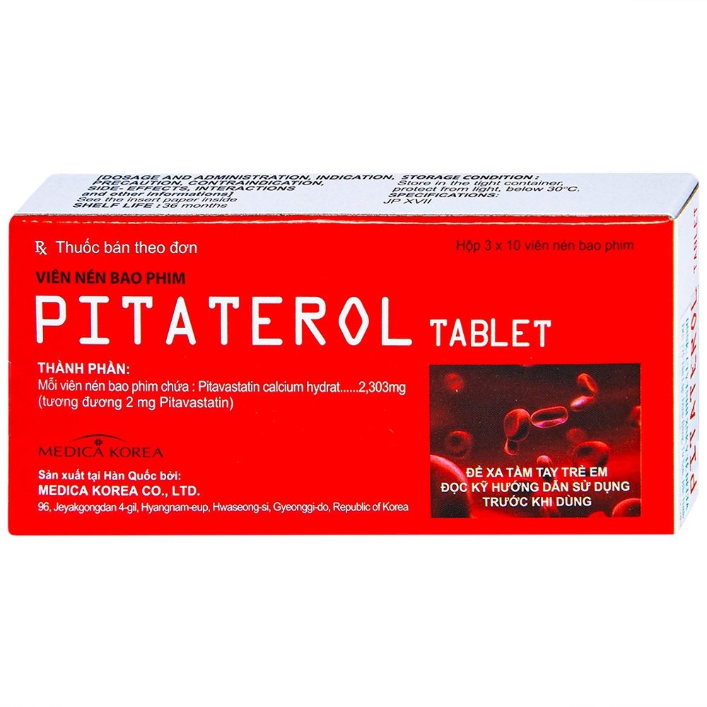 Thuốc Pitaterol Tablet 2mg Medical Korea giảm cholesterol toàn phần (3 vỉ x 10 viên)