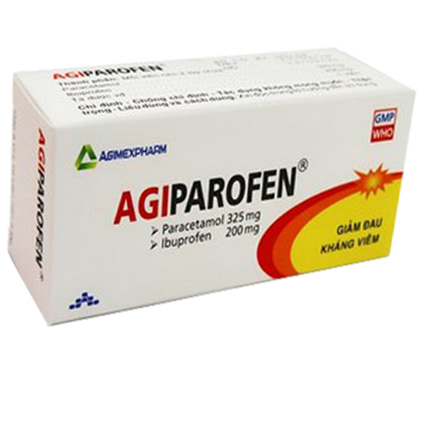 Thuốc Agiparofen Agimexpharm giảm đau, kháng viêm (5 vỉ x 10 viên)