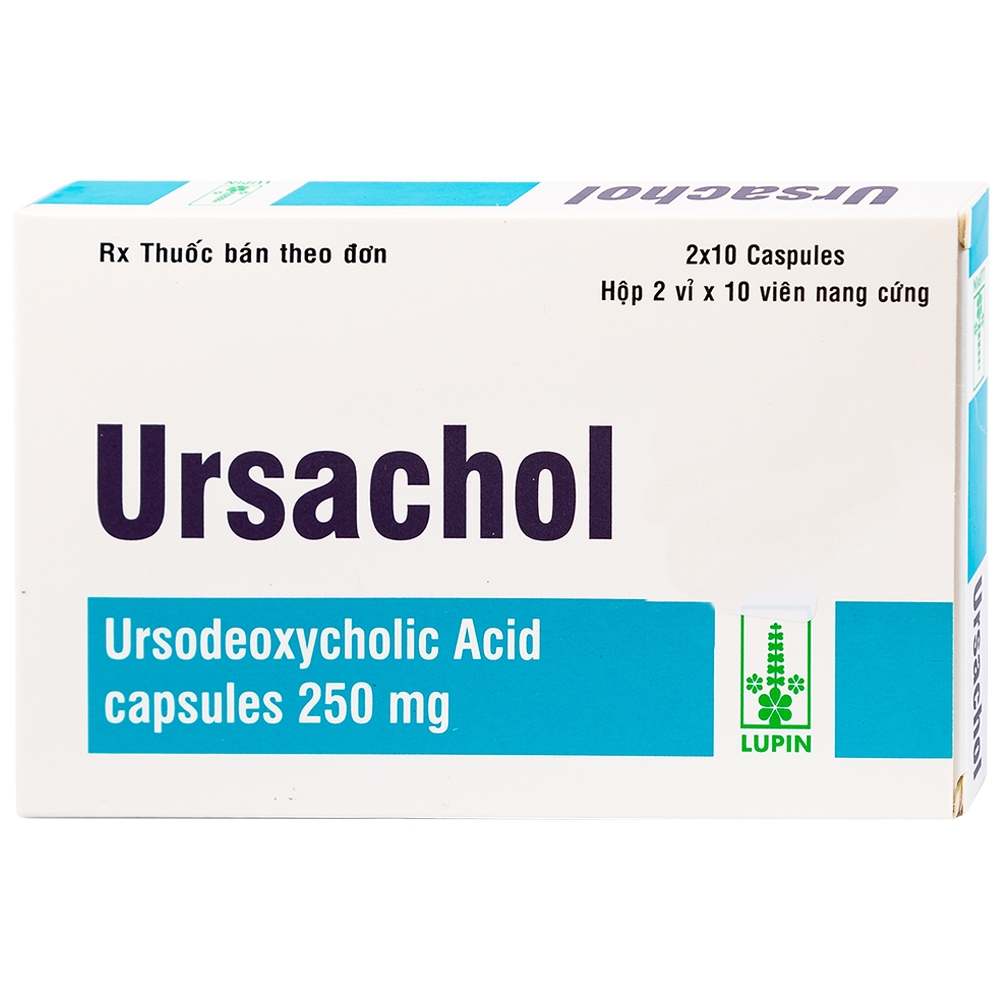 Thuốc Ursachol 250mg Lupin điều trị xơ gan mật nguyên phát (2 vỉ x 10 viên)